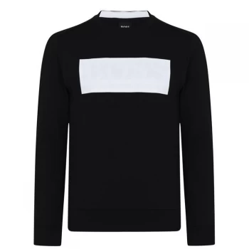 Image of Hugo Boss Athleisure Salbo Batch Logo Sweatshirt Black Size M Men