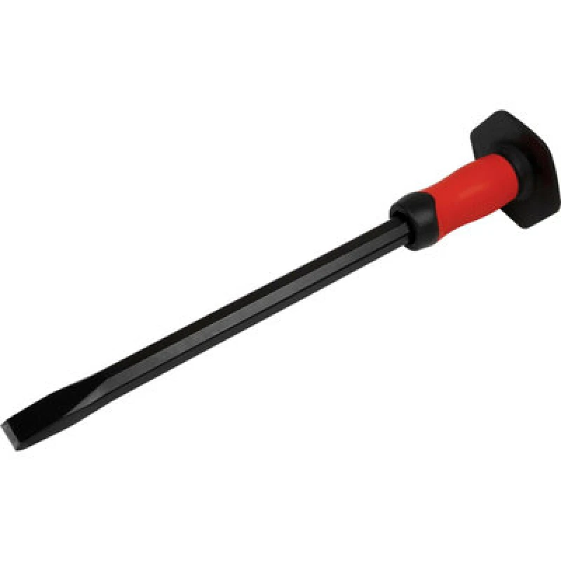 Image of Loops Drop Forged Steel Cold Chisel with Safety Grip - 25mm x 450mm - Octagonal Shaft Metallics