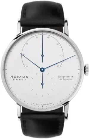 Image of Nomos Glashutte Watch Lambda White Gold Zeiger Geblaut Sapphire Crystal