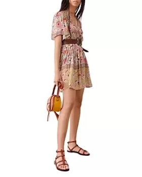 Image of ba & sh Valia Mixed Print Mini Dress