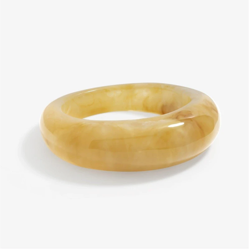 Image of Jon Richard Dome Resin Bangle Green