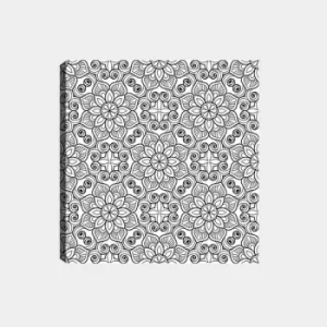 Image of MANDALA84 White Black Decorative Canvas Painting