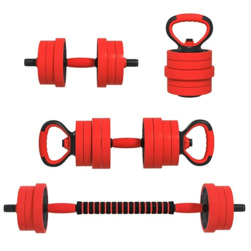 Image of SPORTNOW Weight Dumbbells Set - Barbell - Kettlebell - Push Up Stand - 20kg TJ Hughes 5056725589110