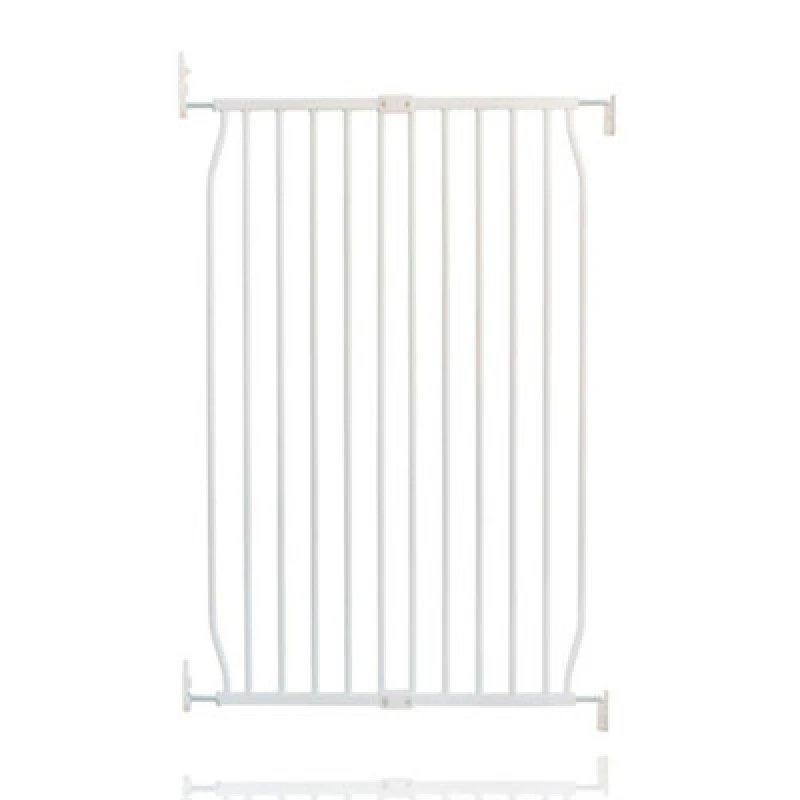 Image of Safetots Extra Tall Eco Screw Fit Baby Gate, White, 70Cm - 80Cm, Extra Tall Gate 100Cm In Height, Stair Gate For Baby