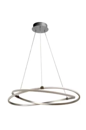 Image of Infinity Ceiling Pendant 42W LED 3000K, 3400lm, Silver, Polished Chrome, White Acrylic