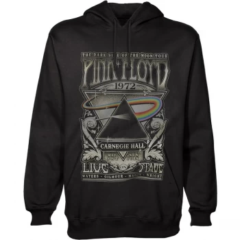 Image of Pink Floyd - Carnegie Hall Poster Unisex Large Pullover Hoodie - Black