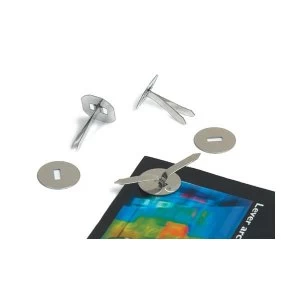 Image of Paper Binders 25mm Tinned Steel with Washers 1 x Pack of 200