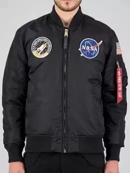 Image of Alpha Industries Alpha Industries MA-1 VF NASA Bomber Jacket - Black Size 2XL, Men