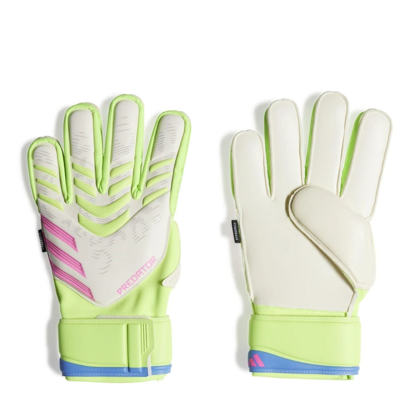 Image of adidas Predator Match Fingersave Goalkeeper Gloves Adults White/Yellow unisex 9