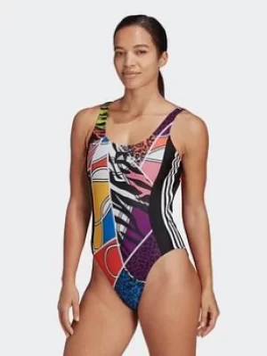 Image of adidas Rich Mnisi Swimsuit, Black, Size 38, Women