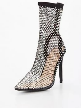 Image of Public Desire Diamante Heeled Shoe - Black