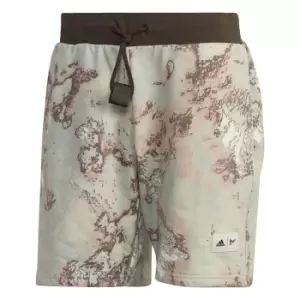 Image of adidas Parley Shorts (Gender Neutral) Unisex - Linen Green / Hazy Green