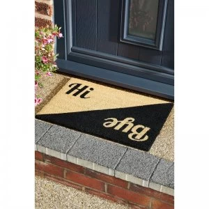 Image of Astley Hi Bye Slogan Printed Coir Mat