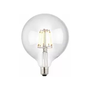 Image of Loops - LED Filament Lamp Bulb Dimmable 6W E27 LED 125mm Clear Glass Globe Warm White