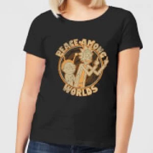 Image of Rick and Morty Peace Among Worlds Womens T-Shirt - Black - M