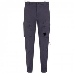 Image of CP COMPANY Garment Dyed Stretch Sateen Cargo Pants - Navy 888