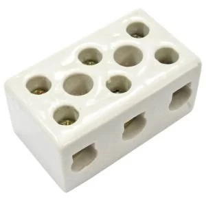 Image of BQ White 5A 3 Way Porcelain Block
