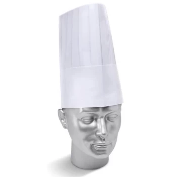 Image of Click Workwear Disposable Chefs Hat 9" White Ref DCH9W Pack of 10 Up