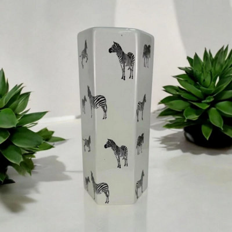 Image of 18 Inch Zebra Print Umbrella Stand - L20 x W20 x H46cm MinsterStylishLivingLtd852