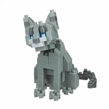 Image of Russian Blue Cat (Nanoblocks) Figure