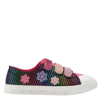 Image of Fabric Flash Canvas Trainers Childrens - Flower