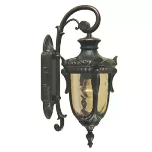 Image of Outdoor IP44 Wall Light Sconce Old Bronze LED E27 100W Bulb External d02052