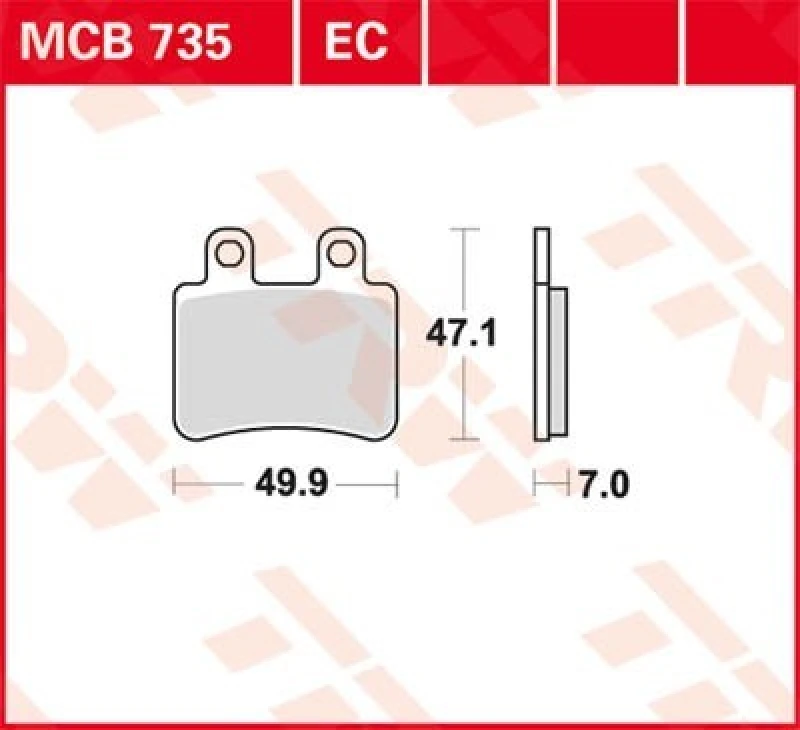 Image of TRW Lucas Brake pad MCB735