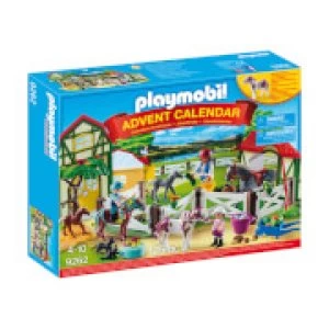 Image of Playmobil Advent Calendar 'Horse Farm' with Flocked Horse (9262)