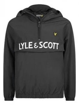 Image of Lyle & Scott Boys Pullover Logo Windcheater - Black