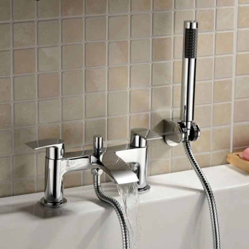 Image of Nes Home Libra Modern Bath Shower Mixer Tap Chrome