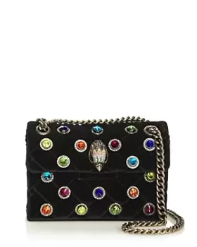 Image of Kurt Geiger London Mini Kensington Velvet Crossbody Bag