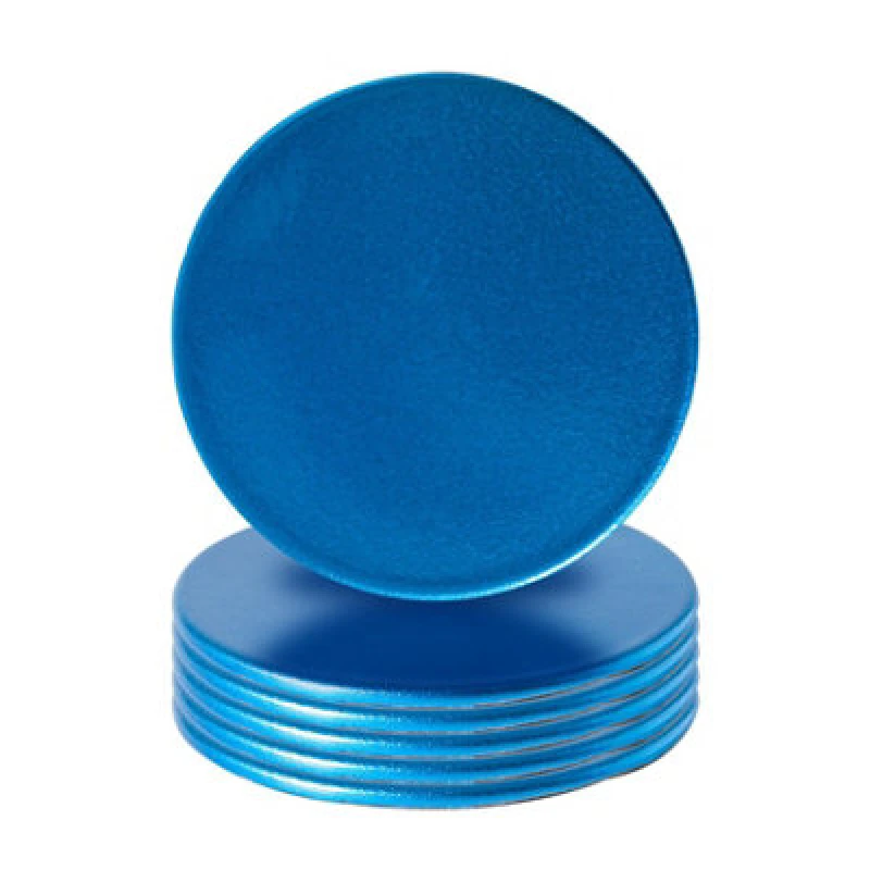 Image of Argon Tableware Metallic Coasters - 10Cm - Blue - Pack Of 6