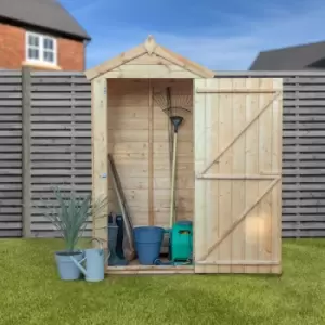 Image of WALTONS EST. 1878 Outdoor 4ft x 2ft Shiplap T&G Storage Sentry Box Garden Shed - Brown