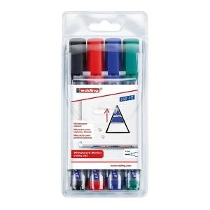 Image of Edding 363 Whiteboard Marker Chisel Tip 1-5mm Assrtd Pack 4 40755ED