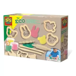 Image of SES CREATIVE Eco Dough with Wooden Tools Set, 3 Years and Above (24917)