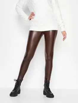 Image of Long Tall Sally Dark Red Pu Legging, Red, Size 14, Length 36, Women