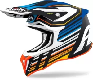 Image of Airoh Strycker Shaded Carbon Motocross Helmet, blue, Size L, blue, Size L