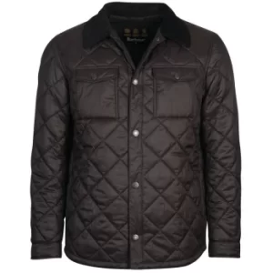 Image of Barbour Mens Shirt Quilted Jacket Black Small