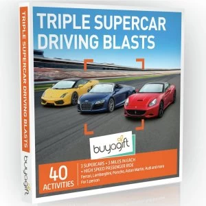 Image of Buyagift Triple Supercar Driving Blast For 1 Gift Experience