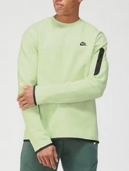 Image of Nike Tech Fleece Crew Sweat - Lime