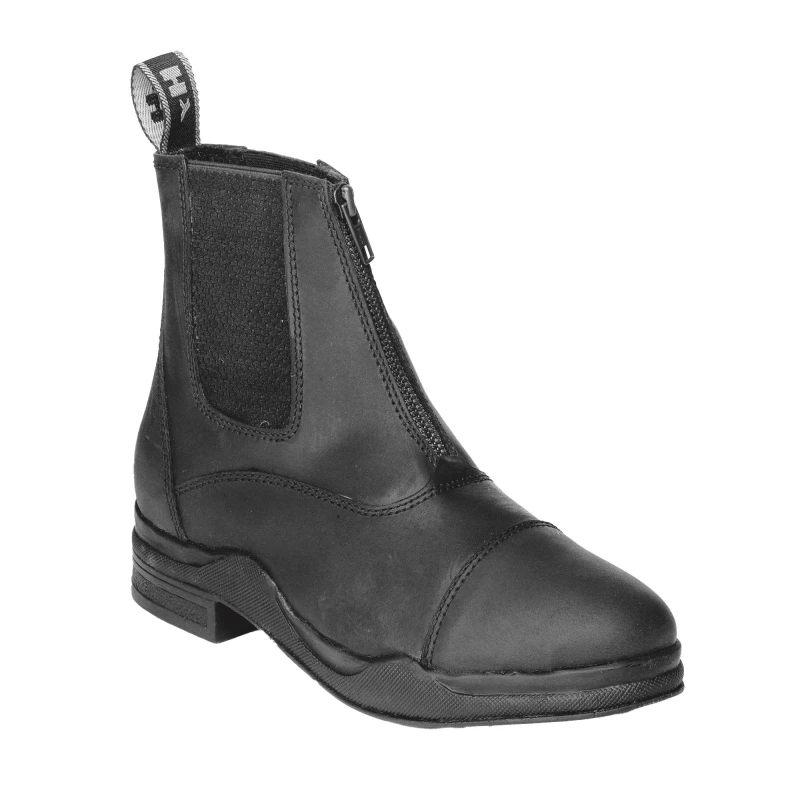 Image of Hyland Unisex Adult Leather Jodhpur Boots Black (3 Uk)