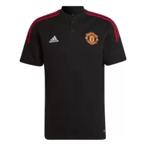 Image of adidas adidas Manchester United Training Polo Shirt 2022 2023 Mens - Black