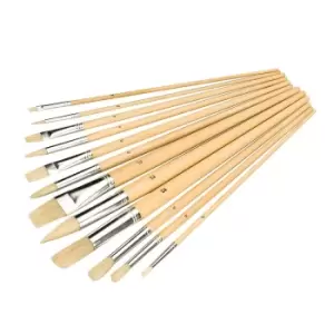 Image of Silverline Artists Paint Brush Set 12pce Mixed Tips 282606