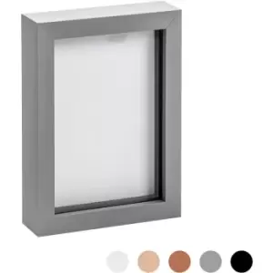 Image of 3D Box Photo Frame - 5 x 7' - Grey - Nicola Spring