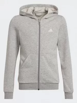 Image of adidas Essentials Track Top, Grey/Pink, Size 6-7 Years, Women