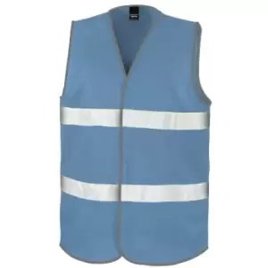 Image of Result Core Adult Unisex Motorist Hi-Vis Safety Vest (SM) (Sky Blue) - Sky Blue