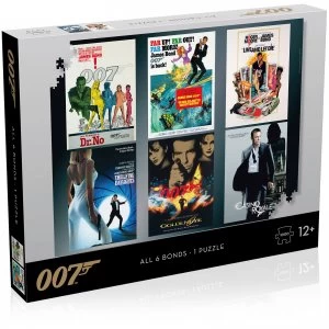 Image of James Bond Actor Debut Posters 1000 piece Jigsaw Puzzle