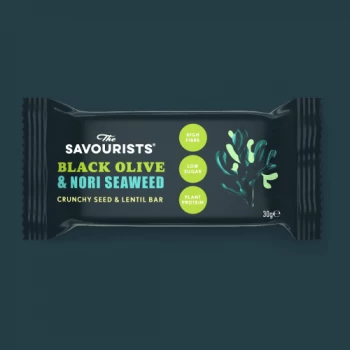 Image of The Savourists Black Olive & Nori Crunchy Seed & Lentil Bar - 30g x 12