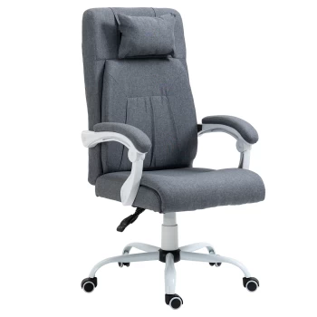 Image of Vinsetto Office Chair w/ Massage Pillow Executive Reclining Ergonomic USB Power Adjustable Height 360° Swivel Base Grey AOSOM UK