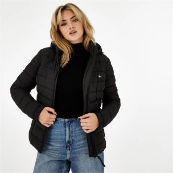 Image of Jack Wills Eco Luna Hooded Puffer Jacket - Black